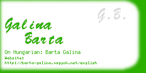 galina barta business card